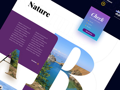 Baikal Lake Tour Web Site Concept baikal blue clean colourfull design dribbble typography ui ux web website