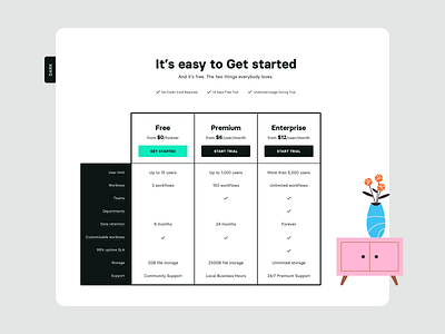 Pricing - Light and Dark mode dark dark mode design illustration light pricing pricing page pricing plan pricing table template ui ux