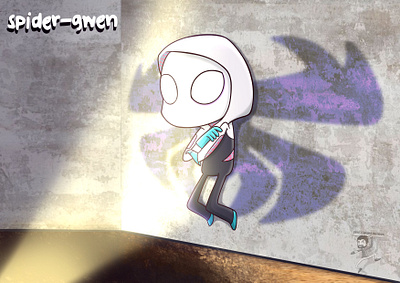 Spider Gwen cartoon coffeescartoon fanart marvel spidergwen