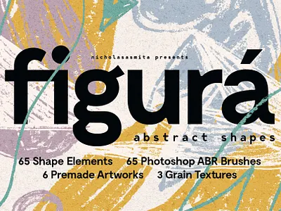 Figurá: 75 Abstract Shapes + Brushes abstract abstraction acrylics adobe art artsy colourful day decorative digital drawing handmade illustration ink line ornament pattern shape