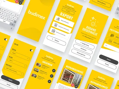 Budimex - Mobile application building clean mobile app mobile app design ui ux