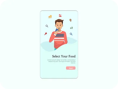 Food delivery onboarding illustration character figmadesign food and drink food app fooddivery icon vector illustration onboarding onboarding screens onboarding ui online store ui ux vector illustration