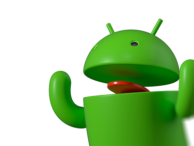 Android 3d art android blender 3d character