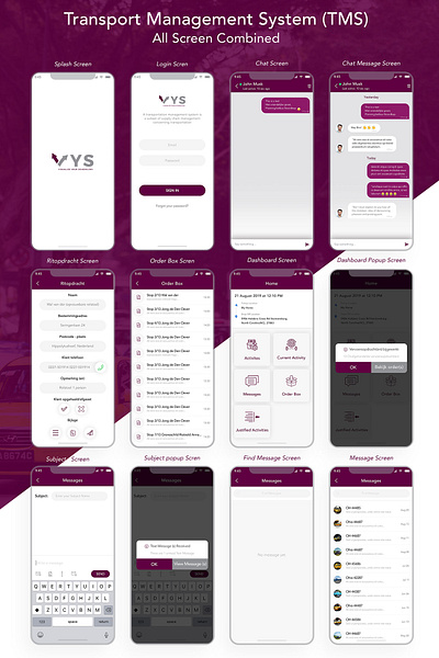 Transport Management System TMS App design icon illustration logo typography ui ux web