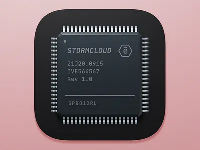 Chip App Icon ai app app icon b3d chip ios mobile pcb