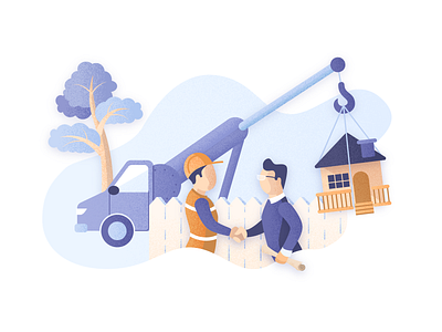 DIY Home Deliveries Illustration blue delivery diy domestico freelance futurenaturedesign home homepage design illustration illustrator orange vectorart