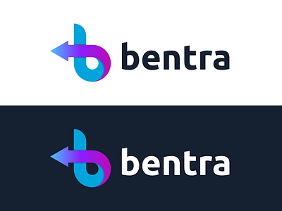 bentra logo design | b letter mark logo abstract alphabet app logo arrow logo b letter logo b modern logo b word mark brand identity branding logo color logo creative logo gradient logo icon left arrow logo design logo mark modern logo symbol typography