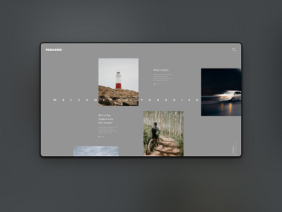 Destination Paradiso clean design destination interface minimal travel typography web design website