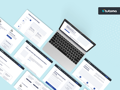 Tutoma - UX process agency website clean information prototyping redesign typography ui ux ux process ux writing wireframes wireframing