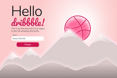 Hello dribbble! design hello dribble illustration ui ux