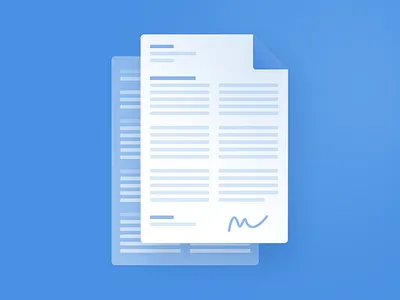 Singed Document Illustration app design document flat icon iconography illustration minimal singed ui vector web website