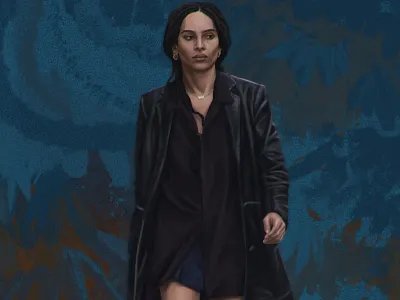 illustration of Zoe Kravitz 3 art character clothes digitalart fanart girl high fidelity illustration portrait portrait art streetwear zoe kravitz
