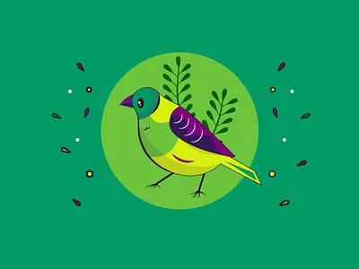 Let's Be Green 2d 2d art art artwork bird branding character cute design draw flat flower forest grass green illustration illustrator nature vector