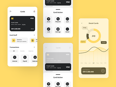 Finance Mobile Apps app bank card chart clean data debut design ewallet finance app mobile mobile app mobile app design mobile ui statistics uidesign visual design wallet wallet app wallet ui