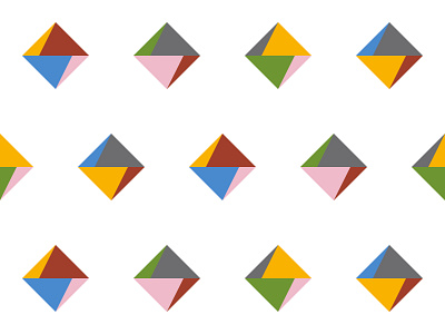 Abstract geometric vector pattern 2d abstract background colorful design flat geometric illustrator minimal paper pattern rhombus seamless shape