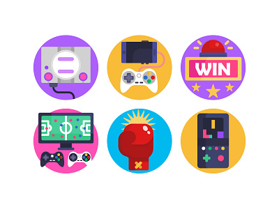 Gaming Vectors 2 flat icons football gaming gaming icons icons illustration phone tv vectors video games win