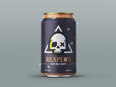 Reaper's Craft Beer Can art direction beer can branding character character design craft beer creative design illustration logo packaging vector vectors