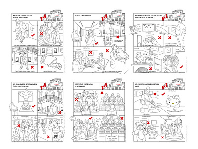 A MANUAL FOR MUSEUM VISITORS for Vancouver Art Gallery design illustration