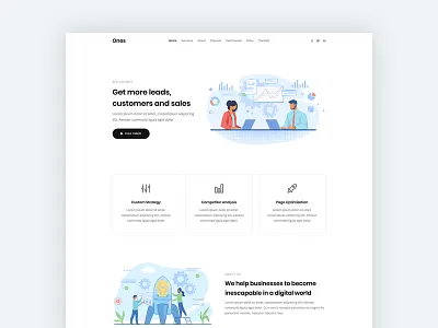 SEO Agency bootstrap clean html5 landing modern onepage seo agency web design web template