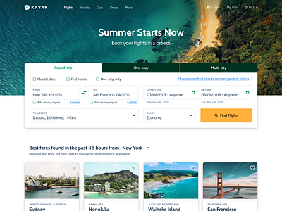 [Shot Challenge] Kayak Redesign ui webdesign