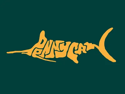PennyCan boat clientwork custom lettering fish fish logo hand drawn itsjerryokolo jerryokolo lettering logo designer logodesign logotype marlin ocean procreate sea ship tshirt tshirtdesign typography