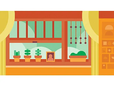 Behind The Room - Apikatri apikatri house illustration illustrator lake landscape like love shop simpe shop simple sisiimaji vector