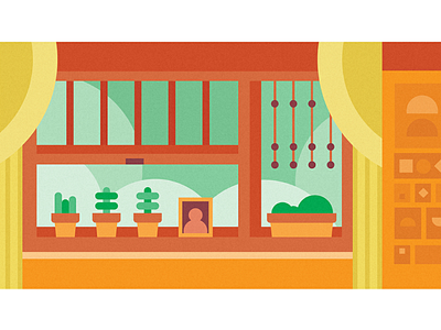 Behind The Room - Apikatri apikatri house illustration illustrator lake landscape like love shop simpe shop simple sisiimaji vector