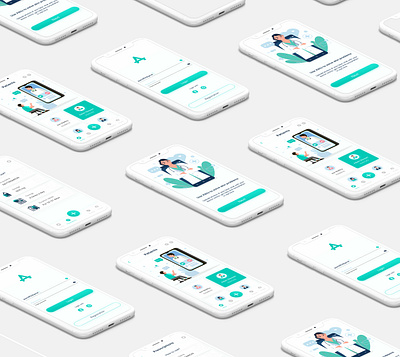 UI Design for Mobile App app design illustration minimal ui ux vector web website