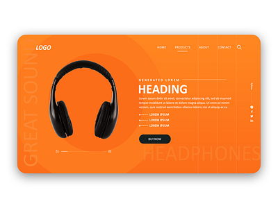 Banner banner banner ad design headphones photoshop poster ui