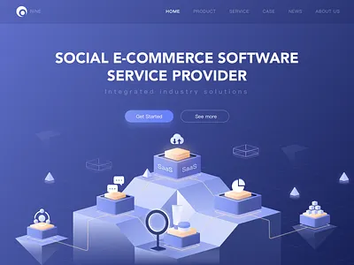 Web design 2.5d ae design illustration live saas ui ux