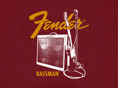 Fender - Bassman Design bass fender graphic design graphic tee guitar merch music shirt tee tshirt