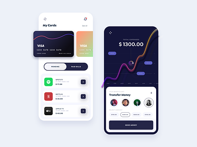 Personal Banking App 3d 3d art andoid app andorid animation app design app ui banking app budget credit card expenses finance app graph illustration ios app minimal personal ui ui ux ux design