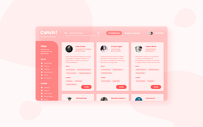 DailyUI 006 Profile Mentor Matching Concept dailyui design ui ux web website