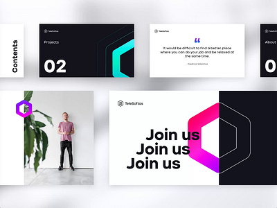 TeleSoftas Presentation Template animation black white brand branding business colorful corporate identity keynote keynote template layout minimal modern powerpoint ppt presentation slides slideshow typography