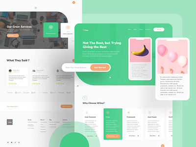 Creative Agency - Landing Page agency agency website creative agency design studio green home homepage landing landing design landing page landing page design landing page ui landing pages landingpage studio web web design webdesign website website design