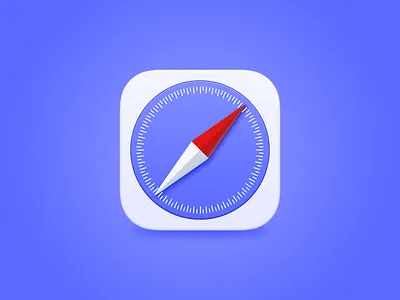 Browser icon big sur blue compass earth fillet icon ios logo macos mimic neumorphism pointer safari skeuomorphism ui ux