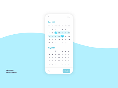 DailyUI 080 Date picker application calendar daily 100 challenge daily ui dailyui date picker design mobile month schedule today ui