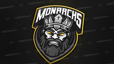 Monarchs premade mascot logo (FOR SALE) esportlogo esports gaming gaminglogo logotype mascot mascot logo sport sport logo sports