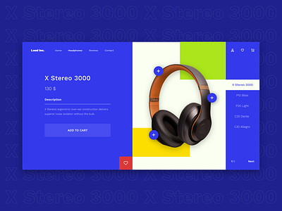 PDP - Headphones add to cart cart details ecommerce favorites headphones music pdp product ui ux web webshop website