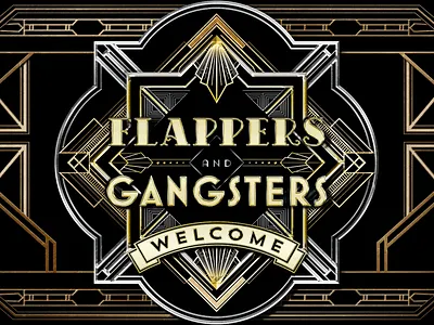 Typography Flappers and Gangsters artdeco gold luxury metalic roaring 20s typedaily typography vintage
