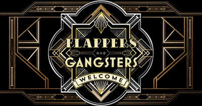 Typography Flappers and Gangsters artdeco gold luxury metalic roaring 20s typedaily typography vintage