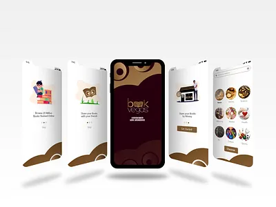 Book Vegas | Online Book Shop Logo branding graphic design icon illustration logo minimal typography ui ux vector