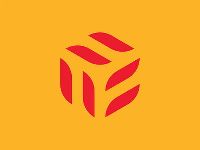 Hexagon Cube Logo 3d brand brand identity branding cube geometry hexagon icon identity illustration industrial logo mark minimal modern retro shape symbol thicklines vintage