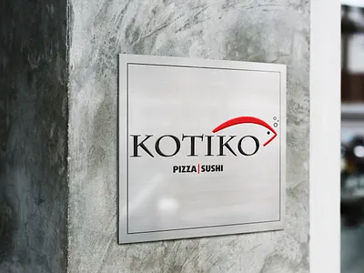 Logo for Sushi bar Kotiko advertising branding design logo