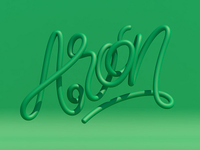 Aron lettering 3d c4d design digitalart erikdgmx lettering letters type type design typogaphy
