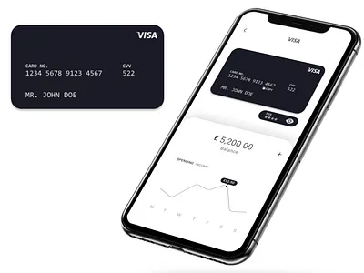 Concept banking app app bank banking budgeting css debit card design figma finance iphone javascript ui ux visa visual design