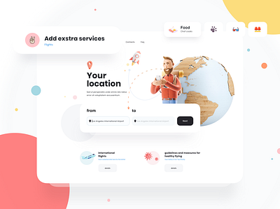 Flight UI Explorations business design destinations flight flying globe order plane services travel trip ui ux website