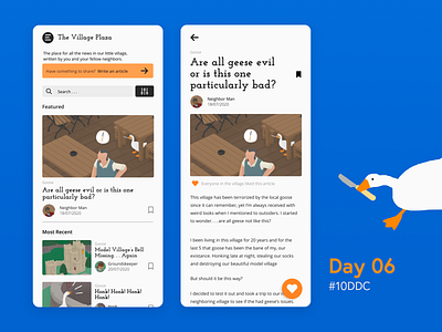 UGG Blog App / #10DDC 10ddc app article blog branding day 6 design illustration inspired mobile mobile ui news ui ux videogame