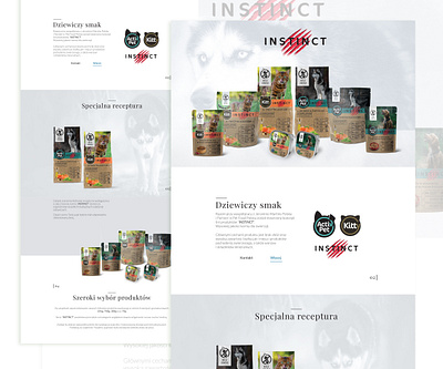 INSTINCT branding branding design concept art design package design pet food typography ui ux webdesign