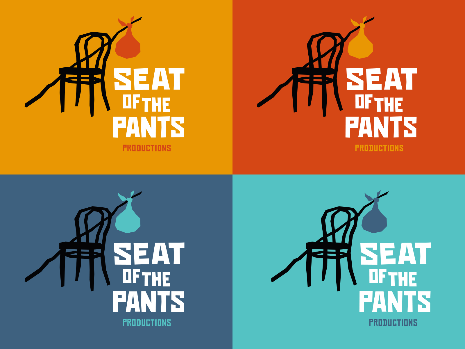 Example of Seat of the Pants logo color variations